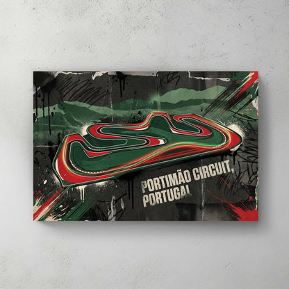 Portimão Circuit Portugal racing track wall art print