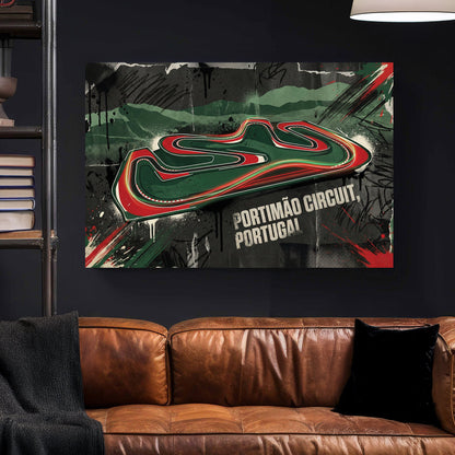 Portimão Circuit Portugal racing track wall art print