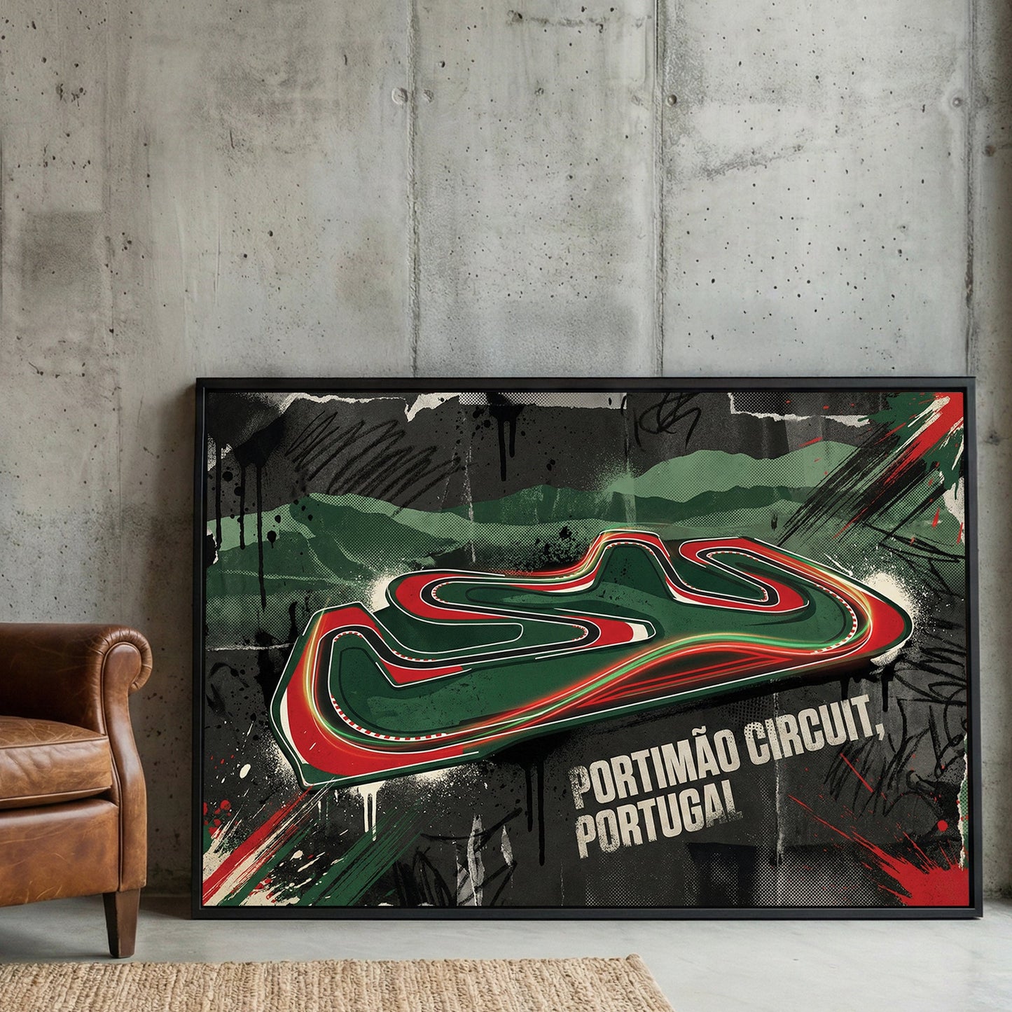 Portimão Circuit Portugal racing track wall art print