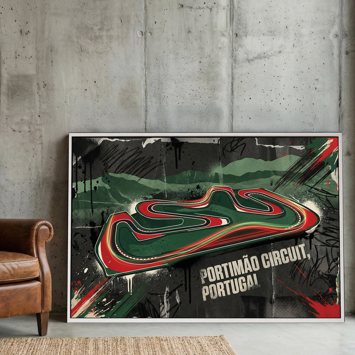 Portimão Circuit Portugal racing track wall art print