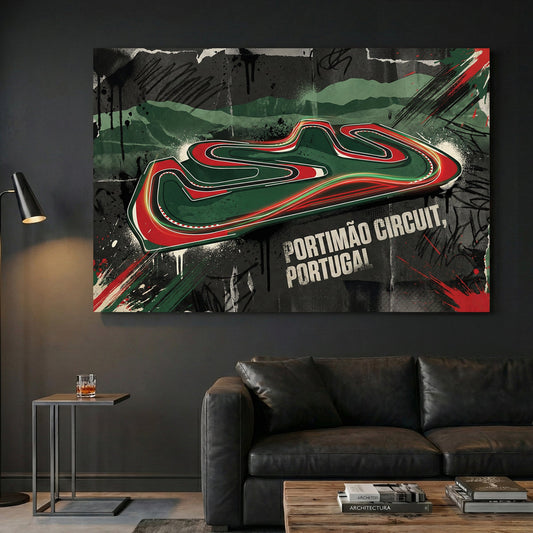 Portimão Circuit Portugal racing track wall art print