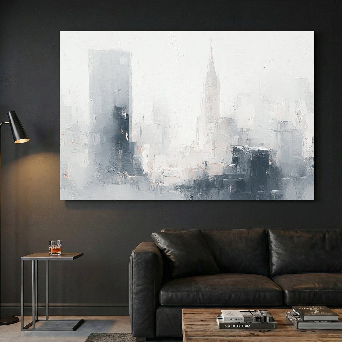 New York skyline minimal watercolour wall art print