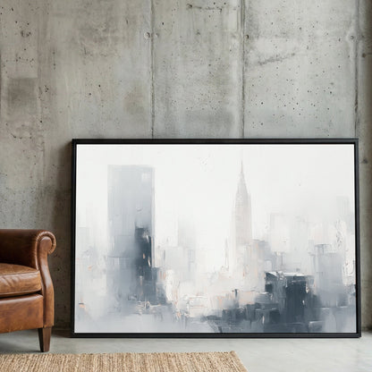 New York skyline minimal watercolour wall art print