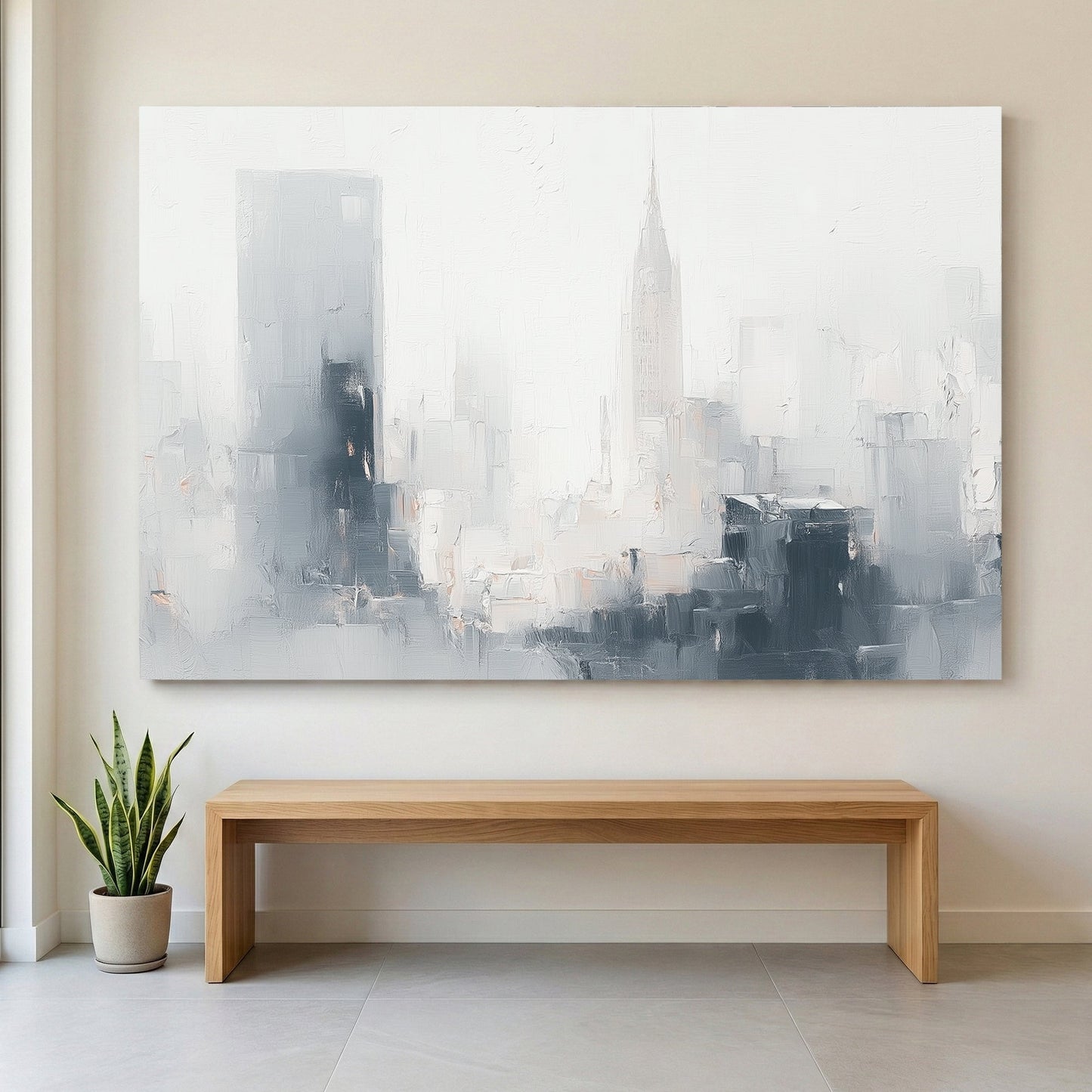 New York skyline minimal watercolour wall art print