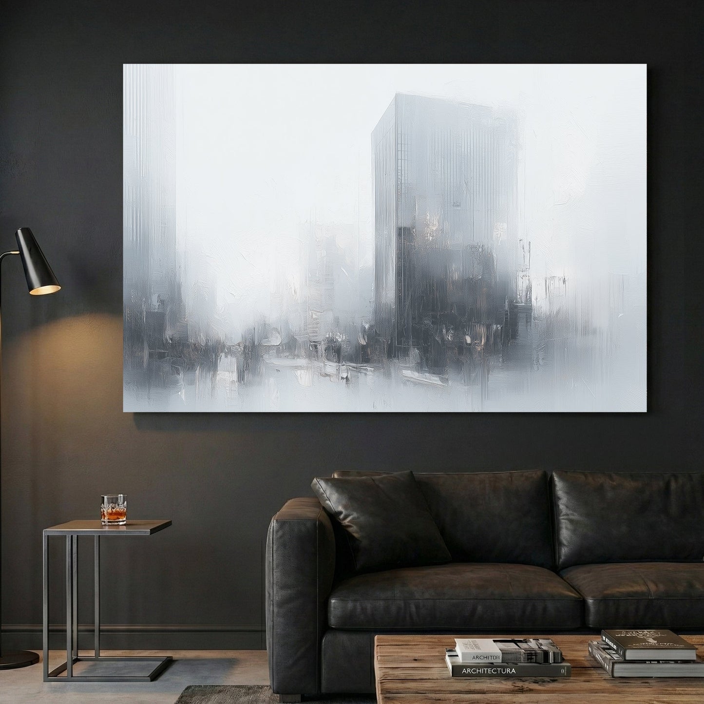 Urban city architecture sketch contemporary wall art print