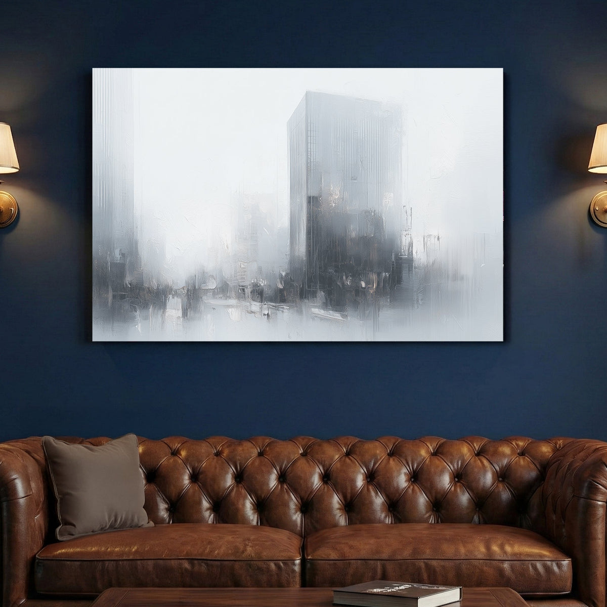 Urban city architecture sketch contemporary wall art print