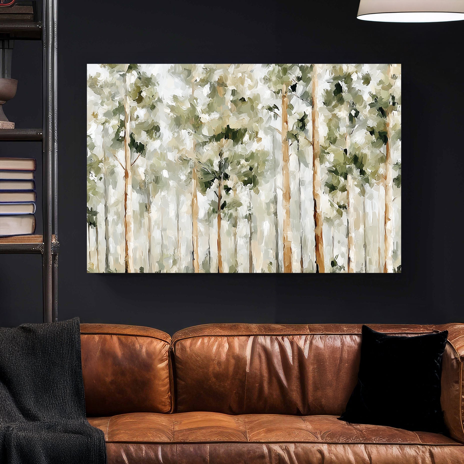 Forest path landscape impressionist wall art print