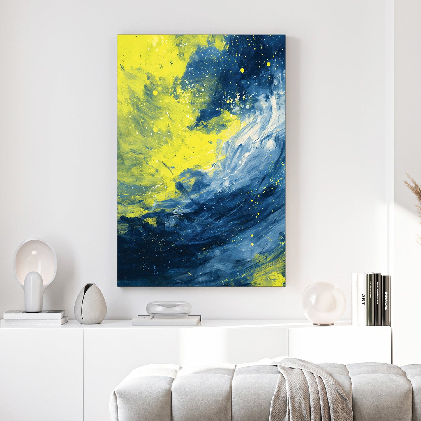 Abstract swirl motion fluid wall art print
