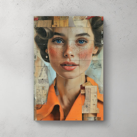 Orange Blouse #390 Canvas Wall Art & Metal Prints