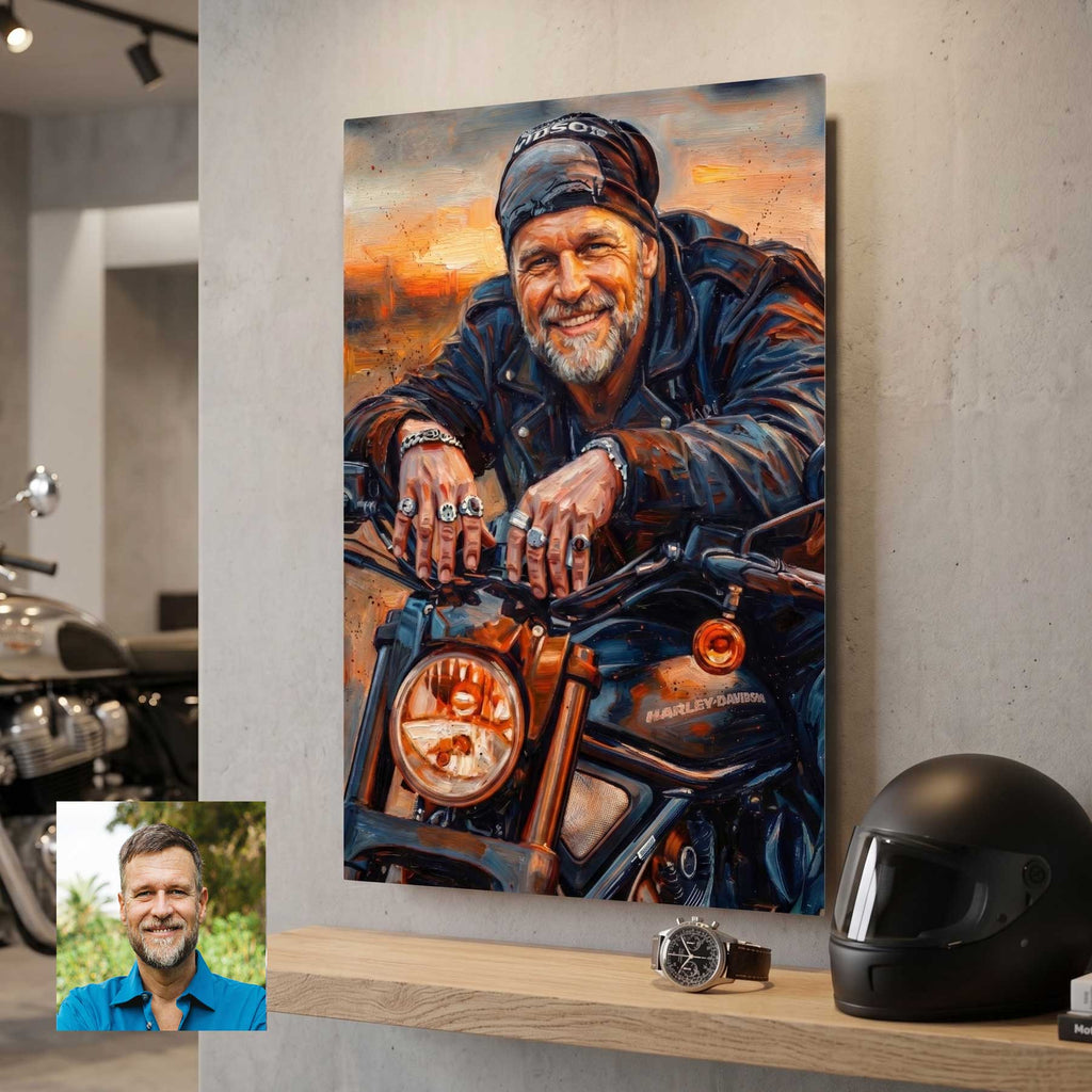 Custom Motorcycle Portrait Print from Photo | The Highway Legend