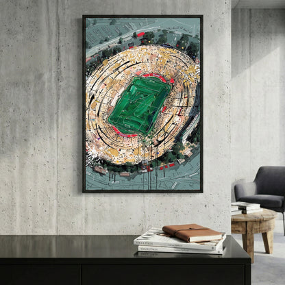 Rose Bowl 1994 World Cup Final Stadium framed canvas wall art print in a gallery-style display