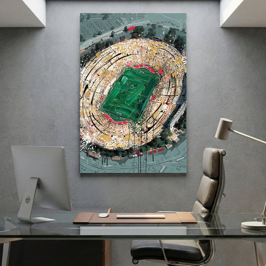 Rose Bowl 1994 World Cup Final Stadium canvas wall art print displayed in a styled living room