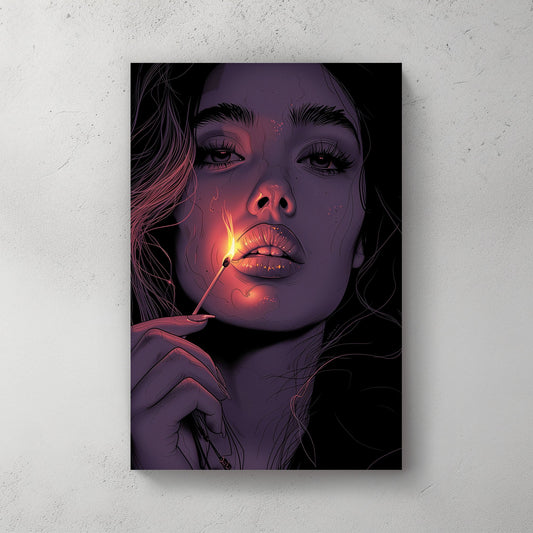 Match Light #397 Canvas Wall Art & Metal Prints