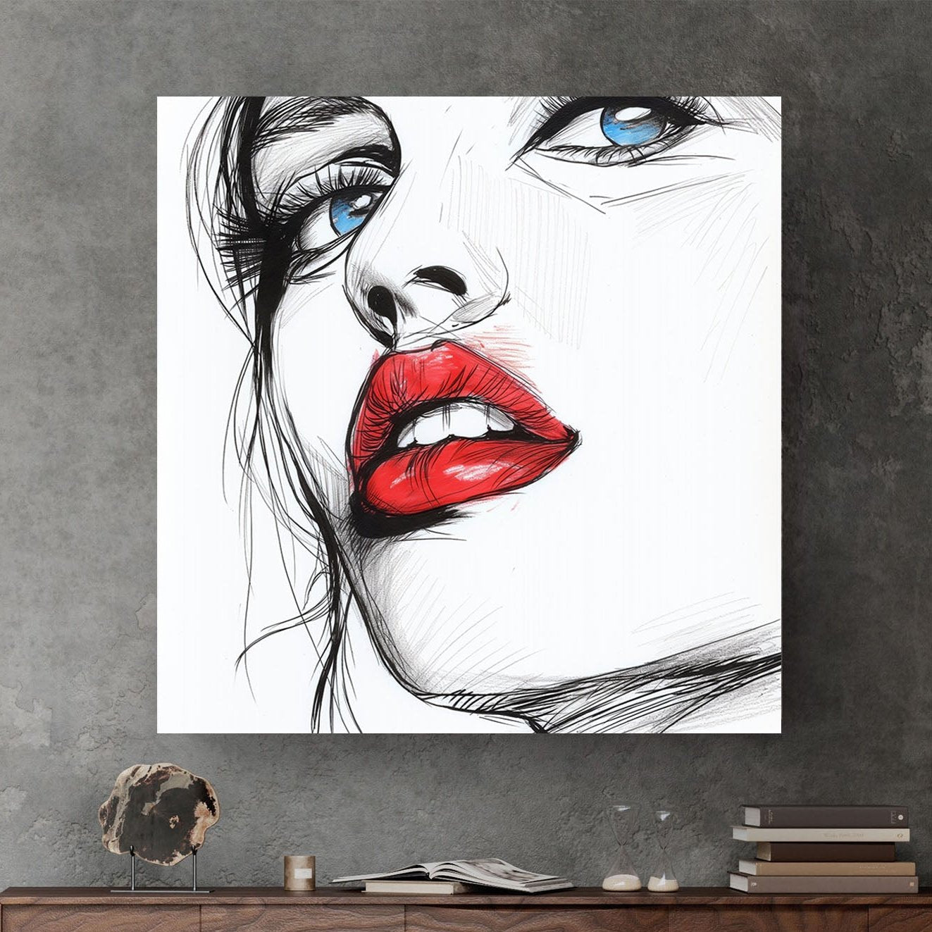 Blue Eyes #400 Canvas Wall Art & Metal Prints