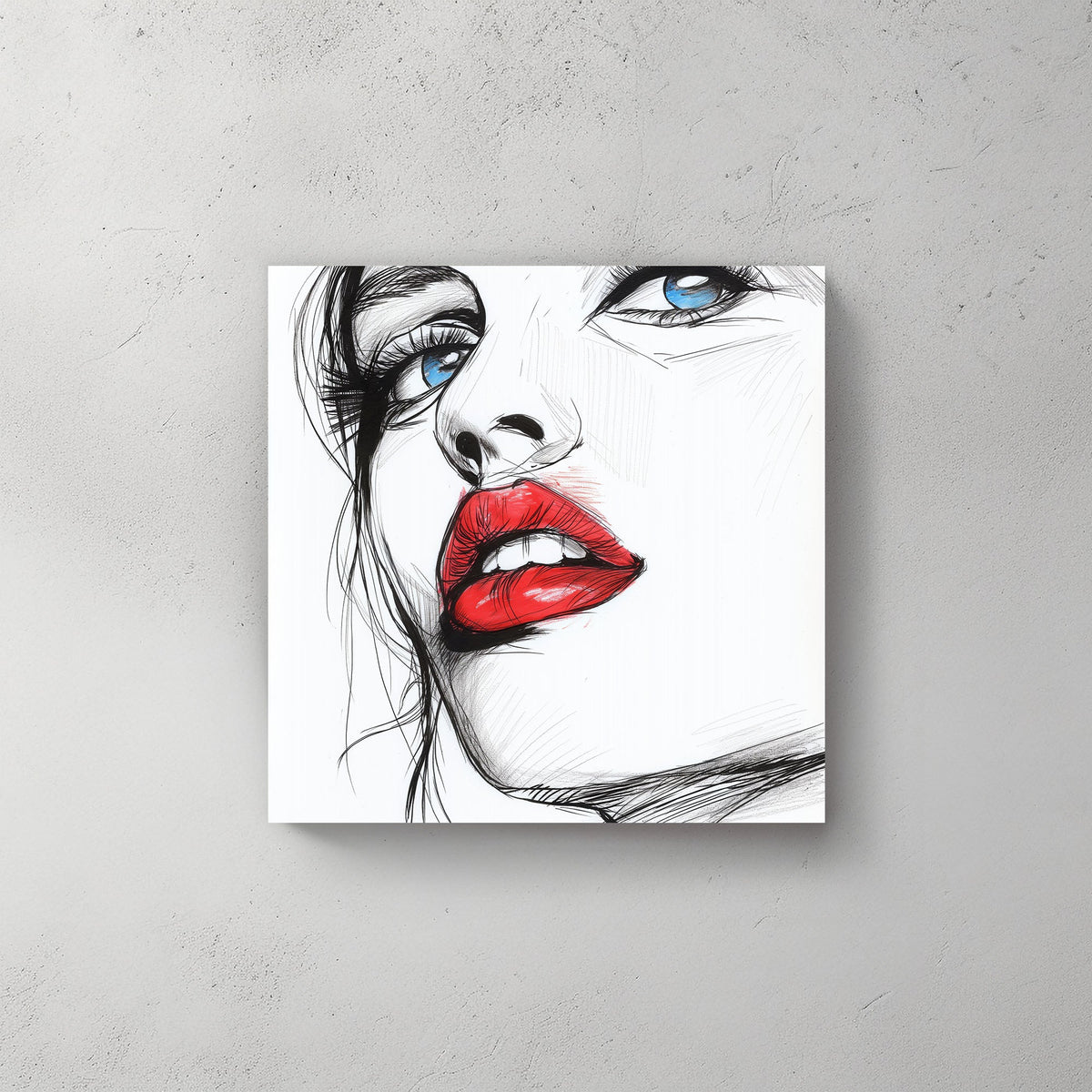 Blue Eyes #400 Canvas Wall Art & Metal Prints