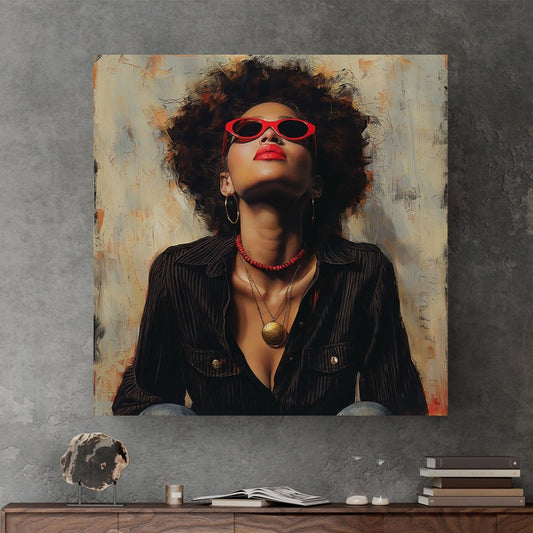 Bright Red #404 Canvas Wall Art & Metal Prints