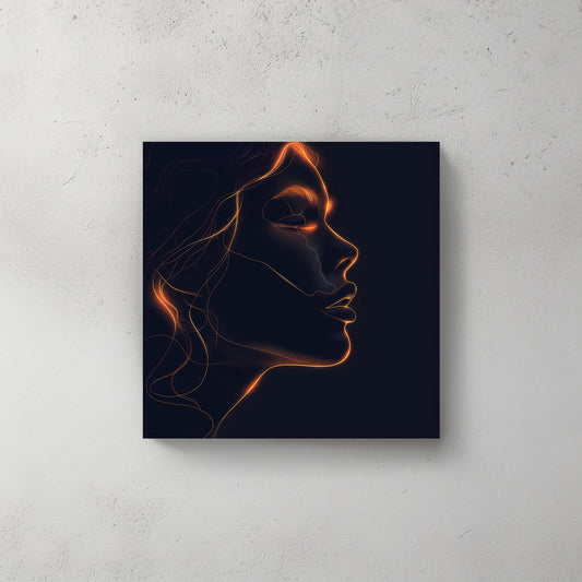 Outlines of Fire #411 Canvas Wall Art & Metal Prints