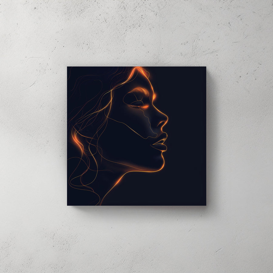 Outlines of Fire #411 Canvas Wall Art & Metal Prints