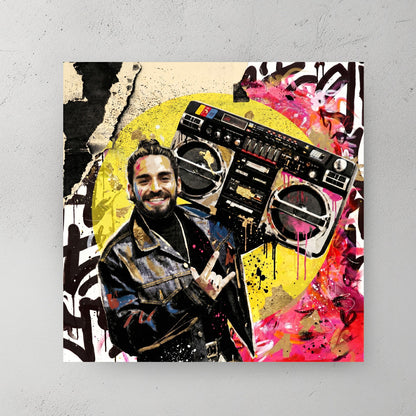 Custom hip-hop portrait in graffiti style — personalized wall art from your photo