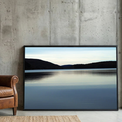 Meech Lake Dusk framed canvas wall art print in a gallery-style display
