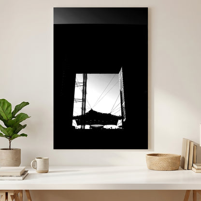 Grande Arche Paris canvas wall art print styled in a modern interior