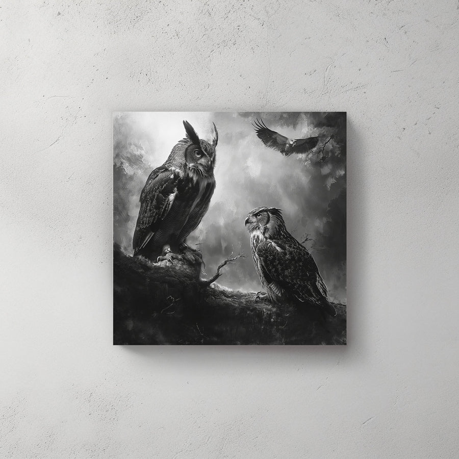 Owl Nights #433 Canvas Wall Art & Metal Prints