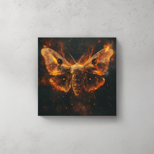 Moth Flames #434 Canvas Wall Art & Metal Prints