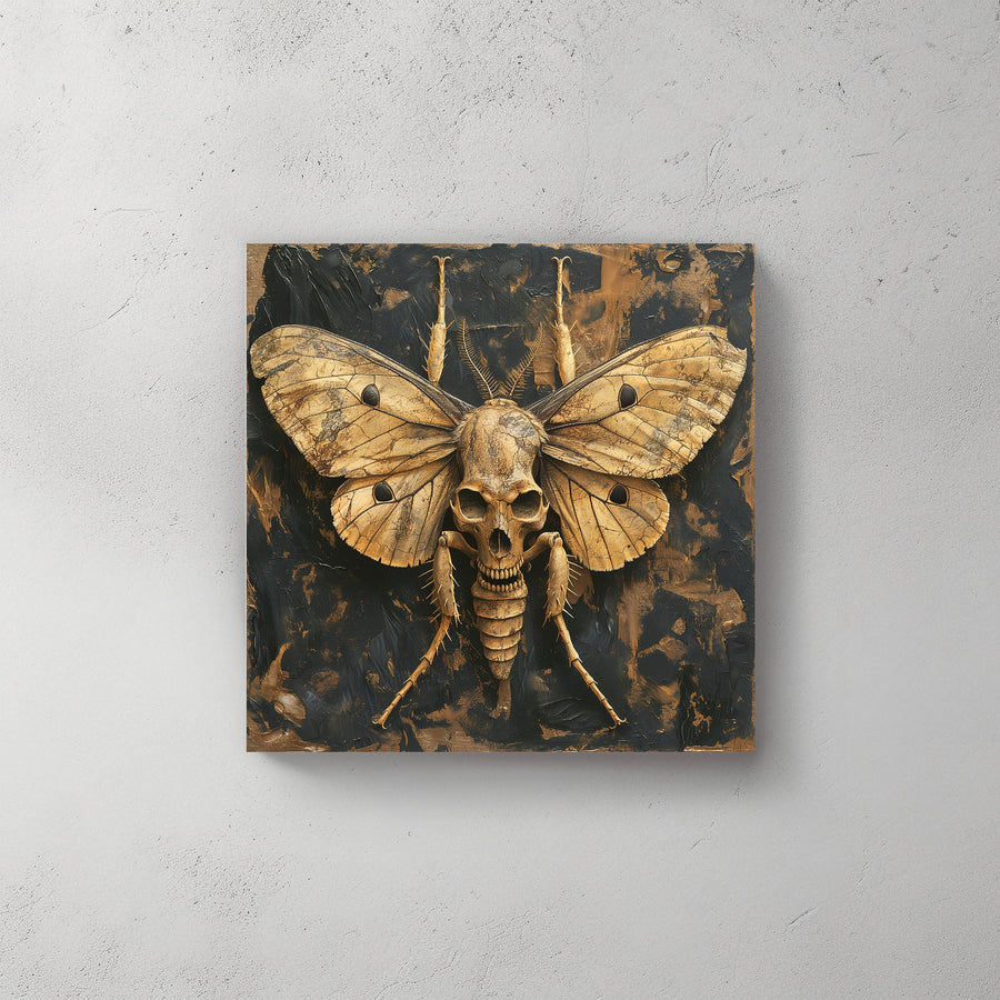 Golden Moth #439 Canvas Wall Art & Metal Prints
