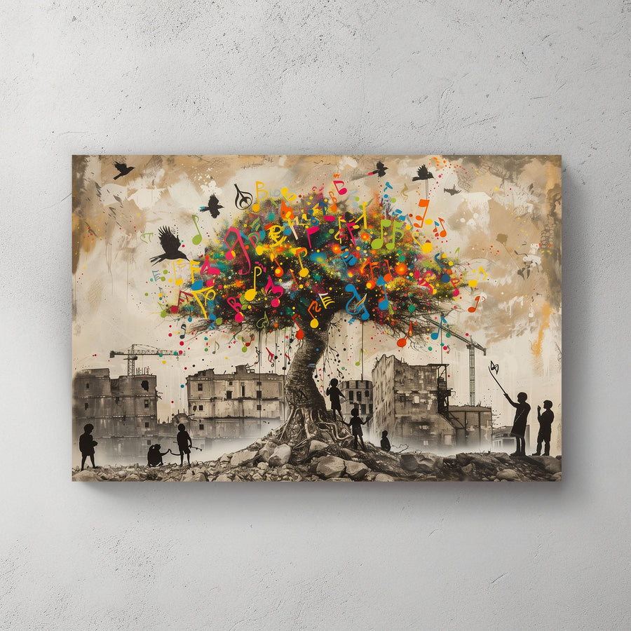 Tree of Celebrations #450 Canvas Wall Art & Metal Prints
