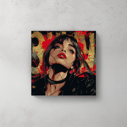 Punk Lipstick #479 Canvas Wall Art & Metal Prints