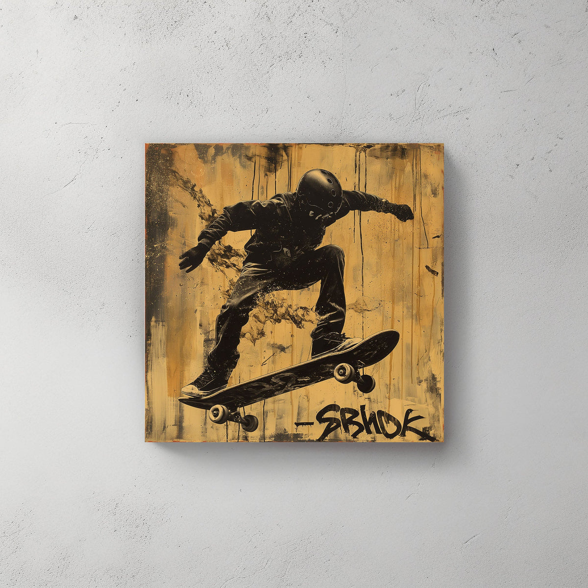 Skateboarding #485 Canvas Wall Art & Metal Prints