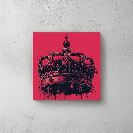 Pink Crown #488 Canvas Wall Art & Metal Prints