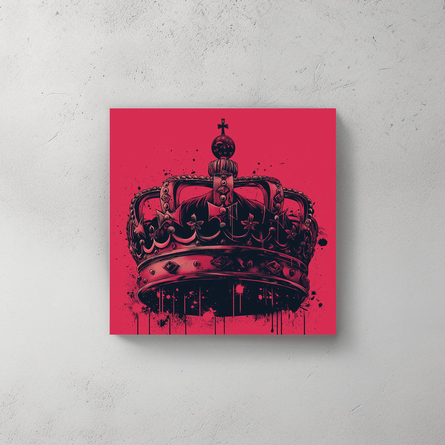 Pink Crown #488 Canvas Wall Art & Metal Prints