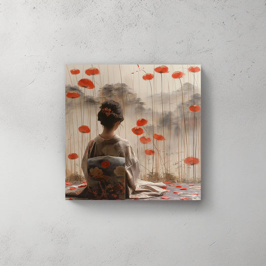 Red Blossoms #494 Canvas Wall Art & Metal Prints