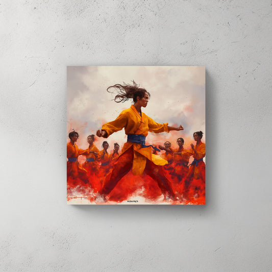 Kung Fu Fighting #502 Canvas Wall Art & Metal Prints