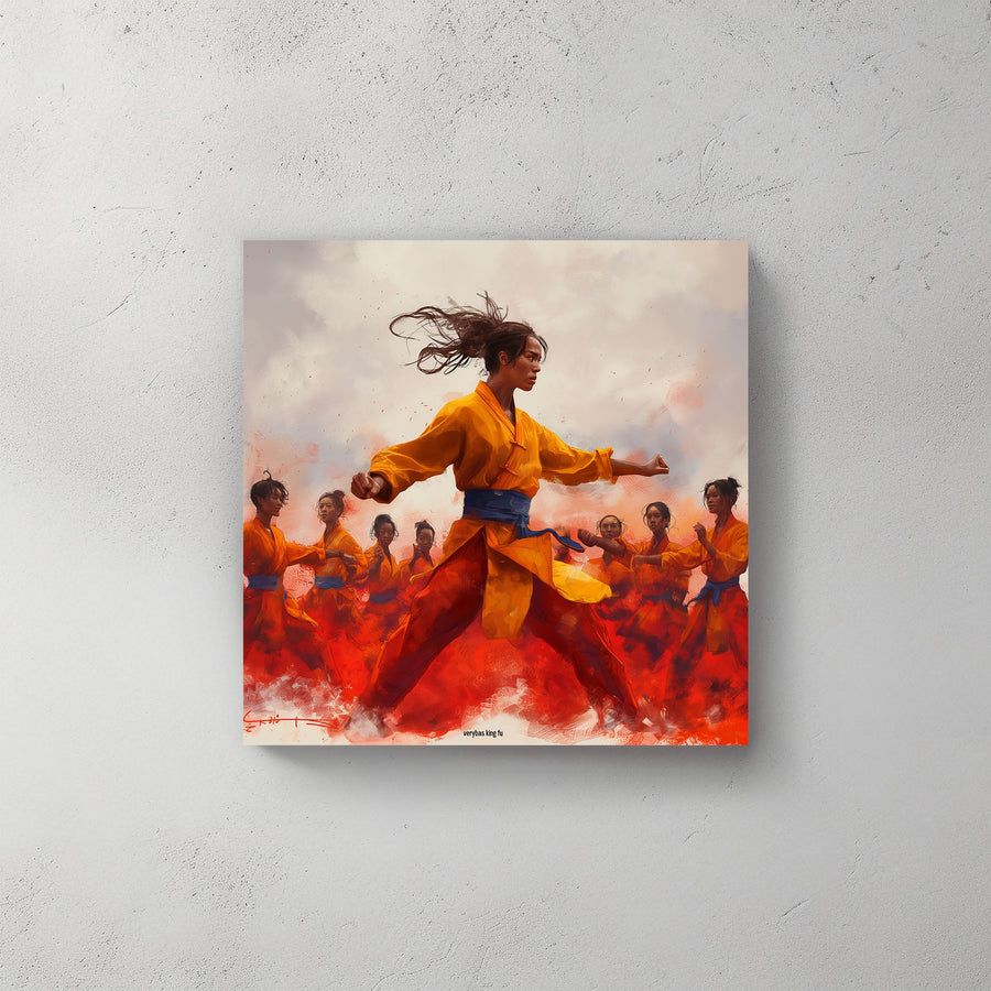Kung Fu Fighting #502 Canvas Wall Art & Metal Prints
