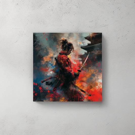 Samurai Temple #503 Canvas Wall Art & Metal Prints