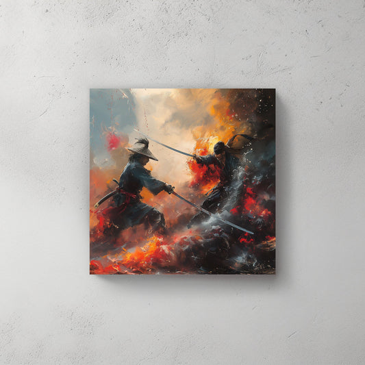 Swords of Fire #505 Canvas Wall Art & Metal Prints