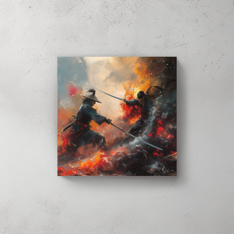 Swords of Fire #505 Canvas Wall Art & Metal Prints