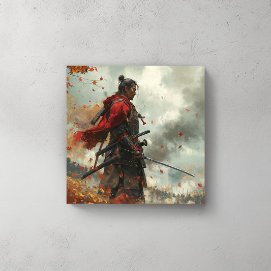 Old Samurai #510 Canvas Wall Art & Metal Prints