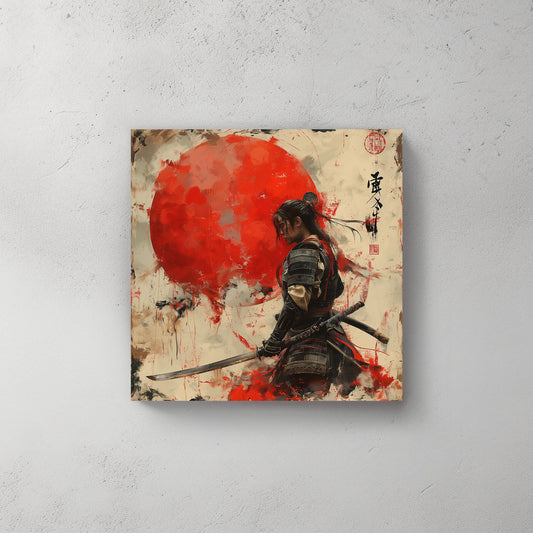 Samurai Stance #512 Canvas Wall Art & Metal Prints