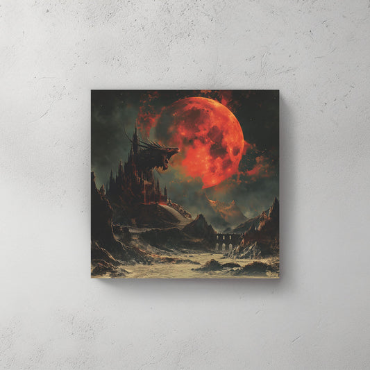 Red Moon #519 Canvas Wall Art & Metal Prints