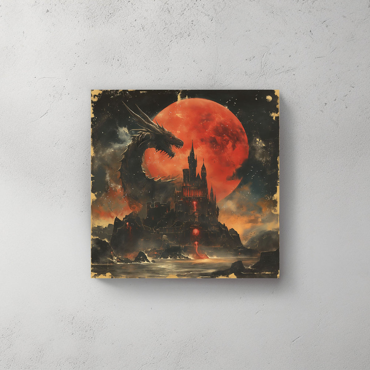 Red Dragons #520 Canvas Wall Art & Metal Prints