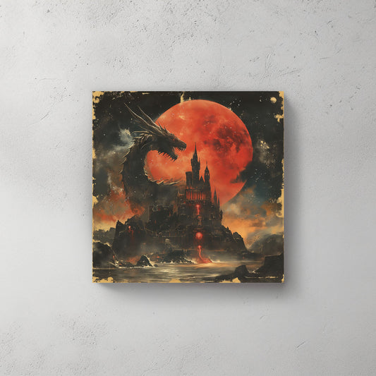 Red Dragons #520 Canvas Wall Art & Metal Prints