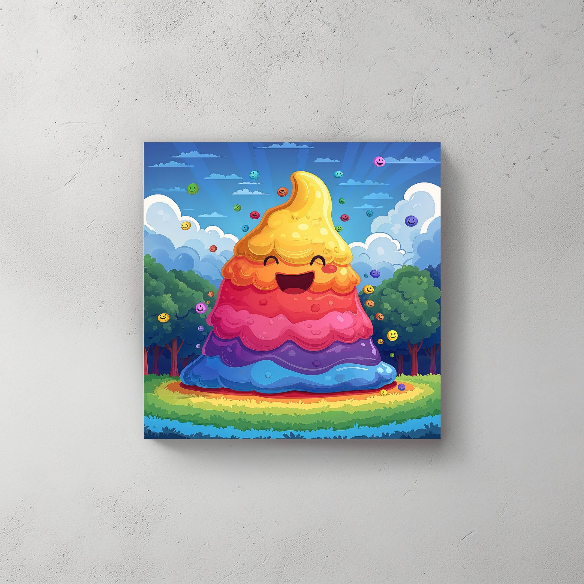 Rainbow Poop #524 Canvas Wall Art & Metal Prints