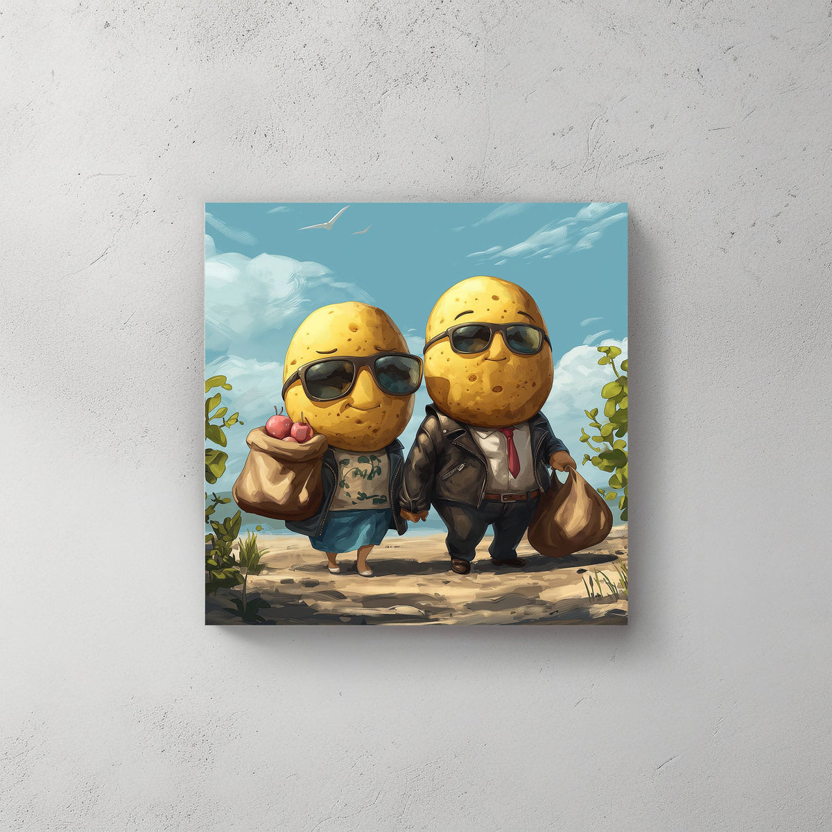 Potato Suits #525 Canvas Wall Art & Metal Prints