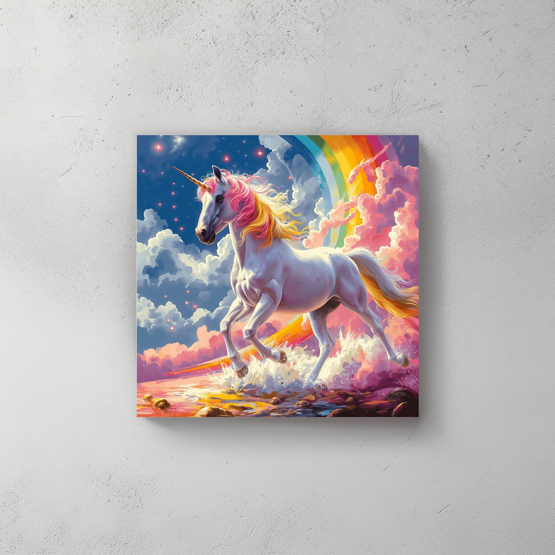 Unicorn on Clouds #531 Canvas Wall Art & Metal Prints