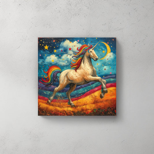 Golden Unicorn #533 Canvas Wall Art & Metal Prints