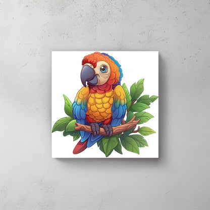 Parrot #535 Canvas Wall Art & Metal Prints