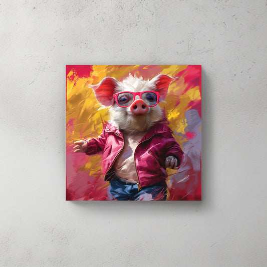 Pink Bomber #536 Canvas Wall Art & Metal Prints